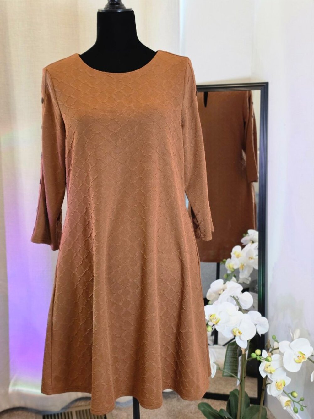 R&K Textured Knit Midi Dress - Size M